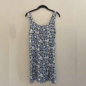 american eagle blue floral mini dress
